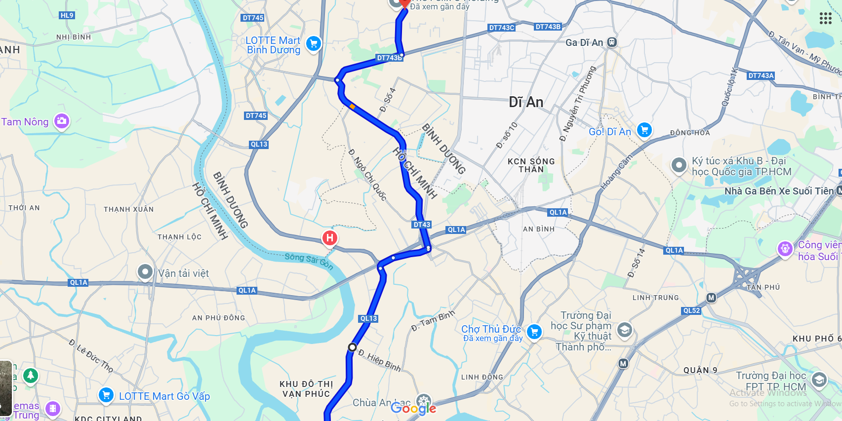 Lộ Trình The Felix Từ Quận 1 2