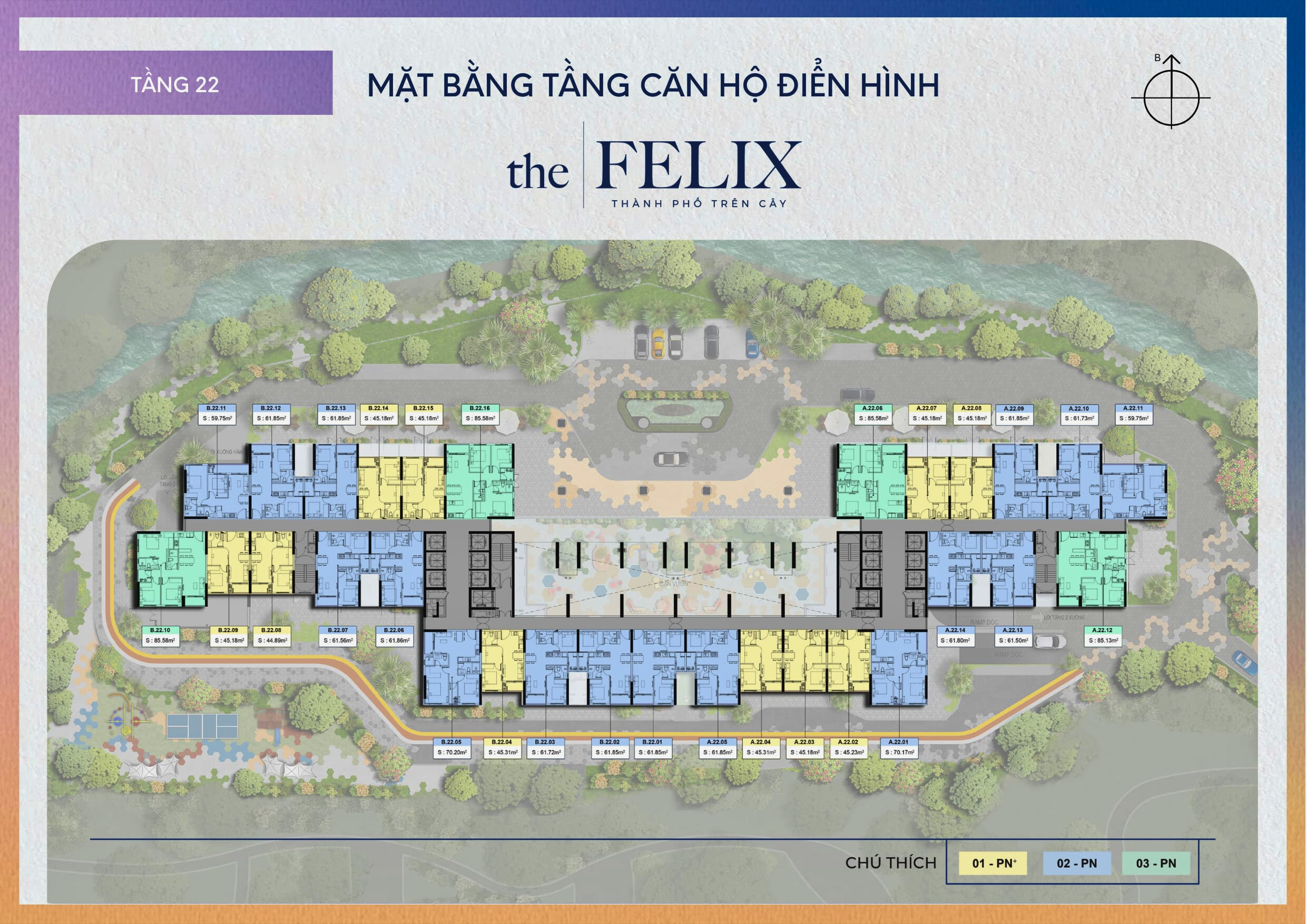 Mặt Bằng The Felix Tầng 22