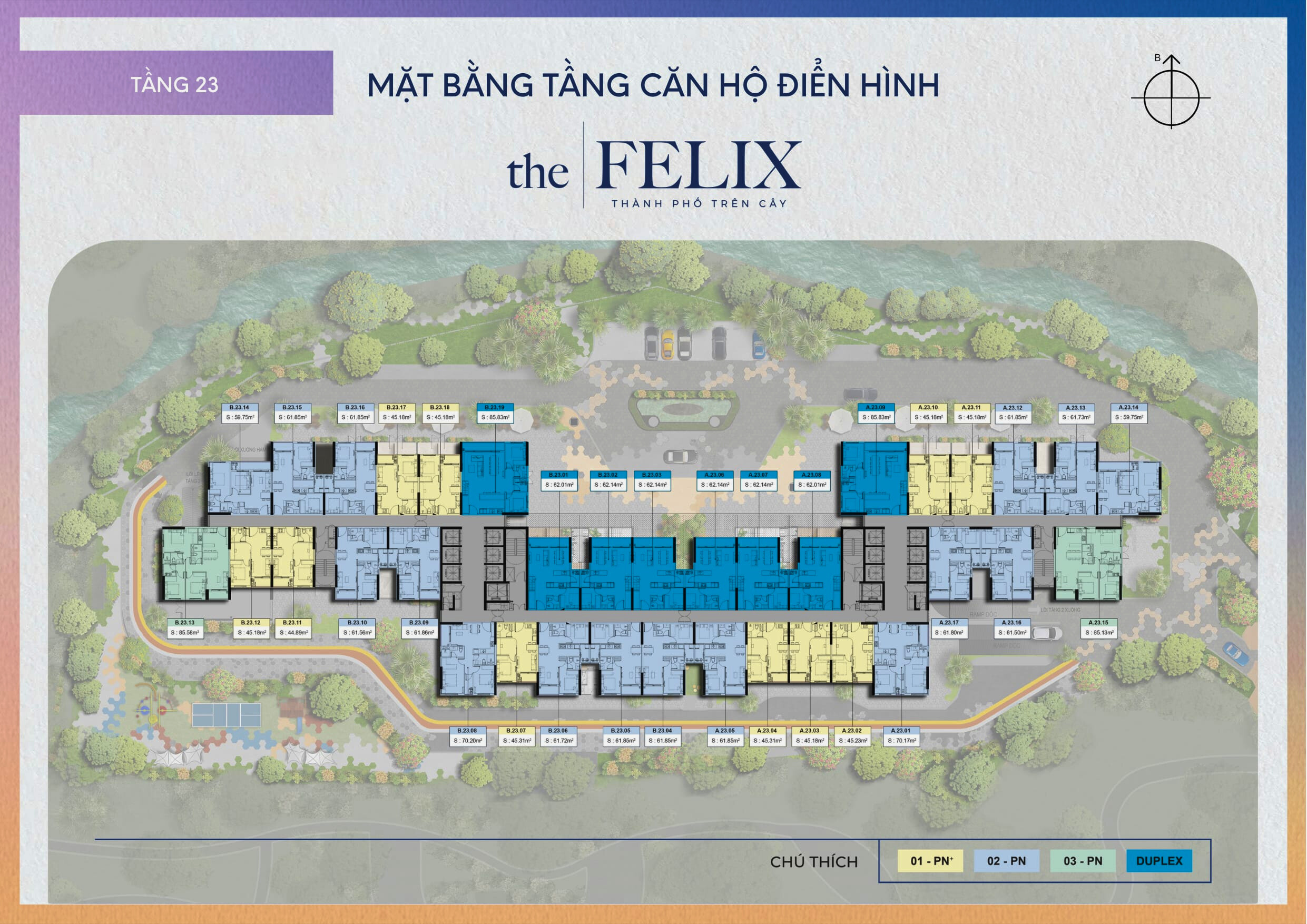 Mặt Bằng The Felix Tầng 23